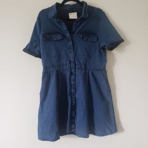 Denim Fitted Tshirt Dress